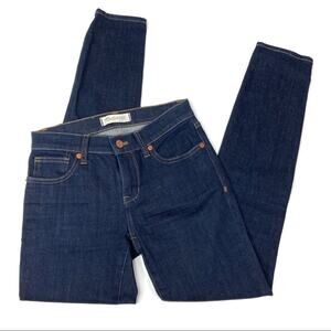 Madewell Skinny Skinny Dark Wash Denim Cotton Polyester Jeans Womens 25
